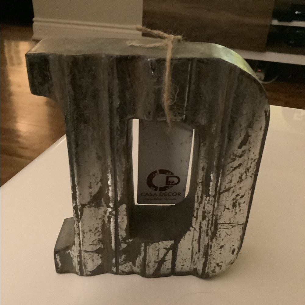 Casa Decor Silver Decorative Letter "D" Accent